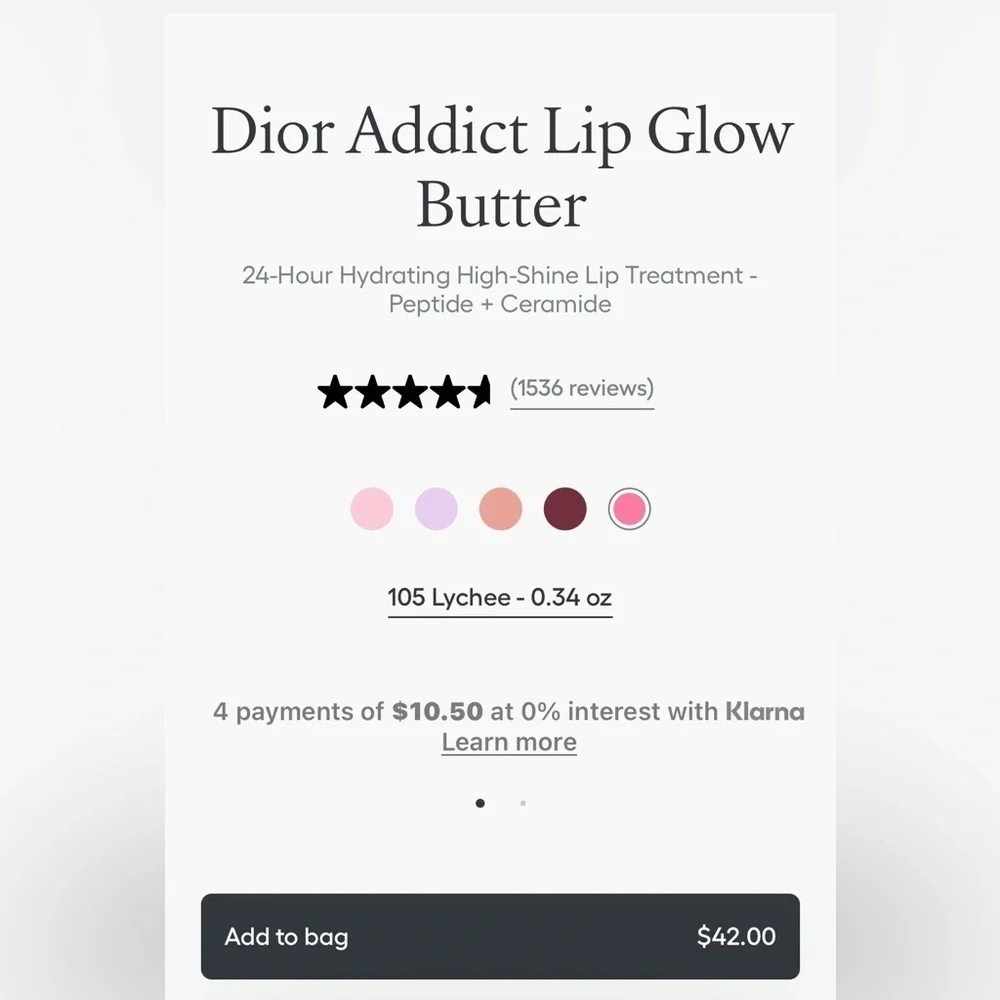 NEW Dior Addict Lip Glow Butter 105 Tester